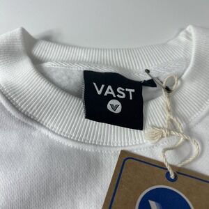 VAST‎ Life White On White Crewneck Sweatshirt Climate Change Large NWT
